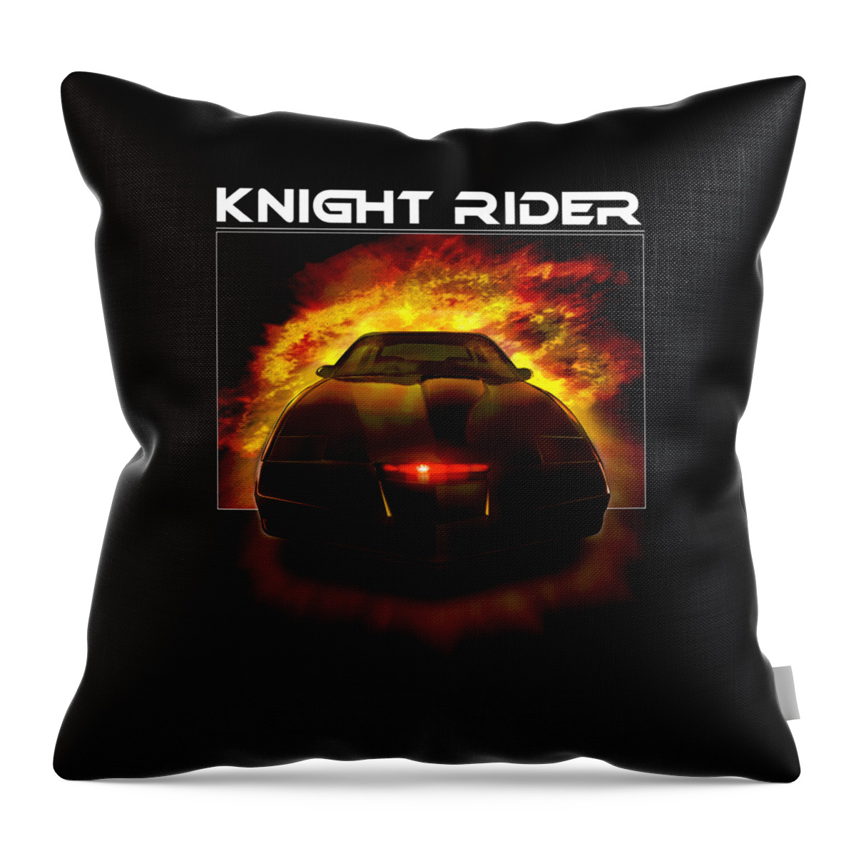 Movie Throw Pillow featuring the digital art Knight Rider #1 by David Michael Hasselhoff