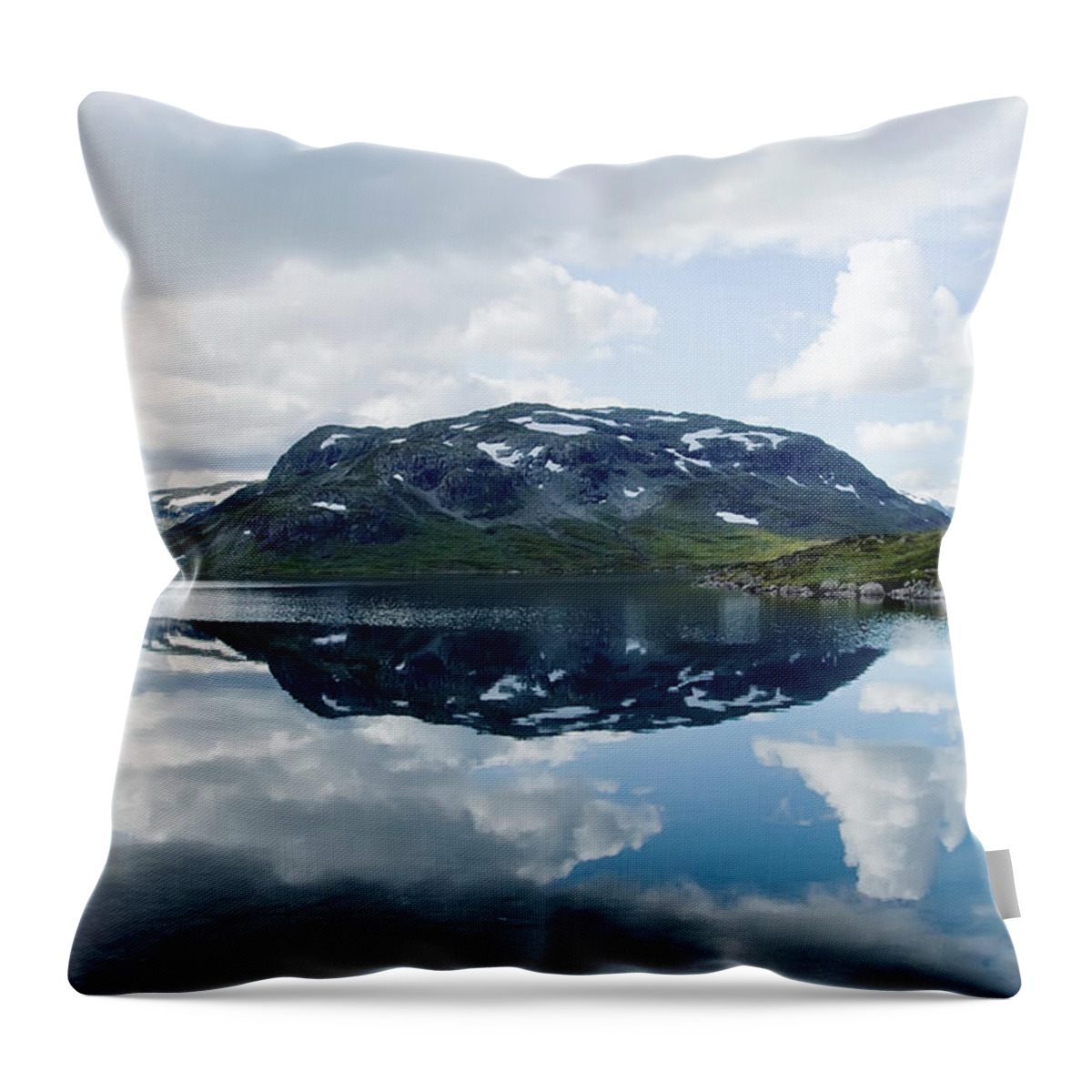 Melting Throw Pillow featuring the photograph Lake In The Mountains #1 by Ekely