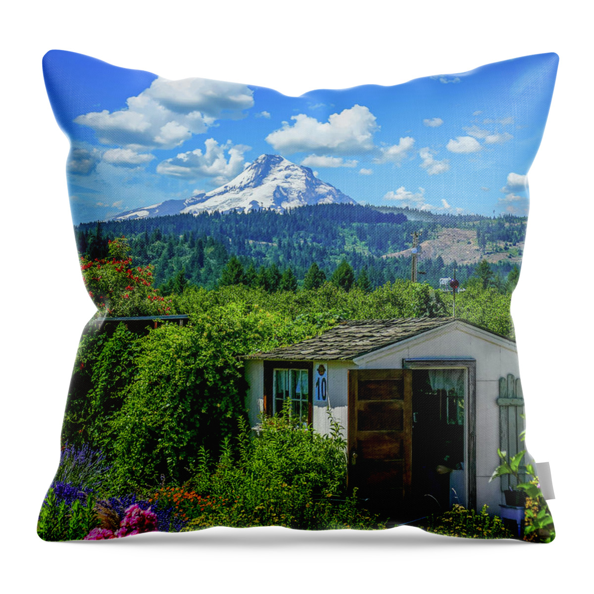 Lavender Valley Farm Throw Pillow featuring the photograph Lavender Valley Farm #2 by Robert Bellomy
