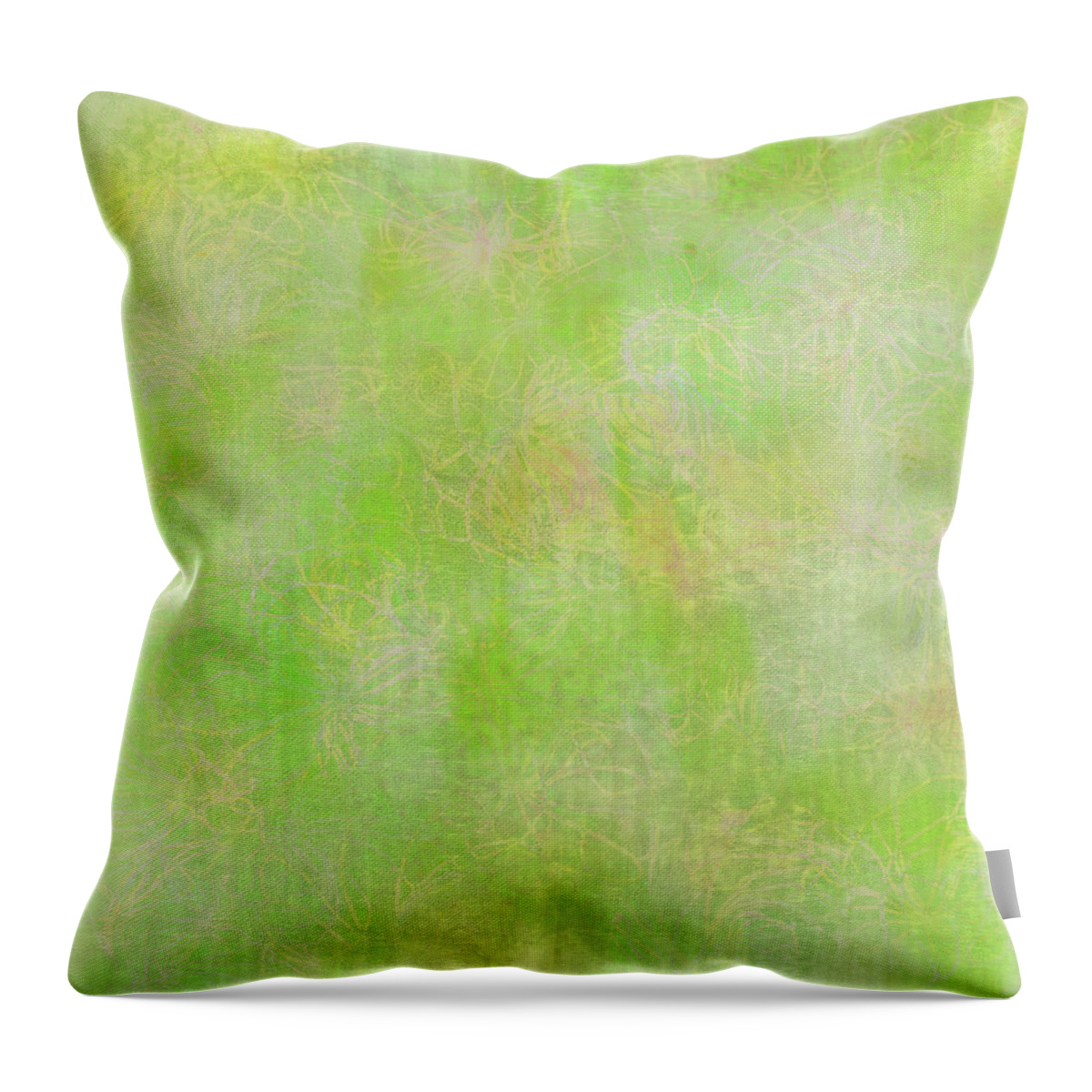 Lime Throw Pillow featuring the digital art Lime Batik Print #1 by Sand And Chi