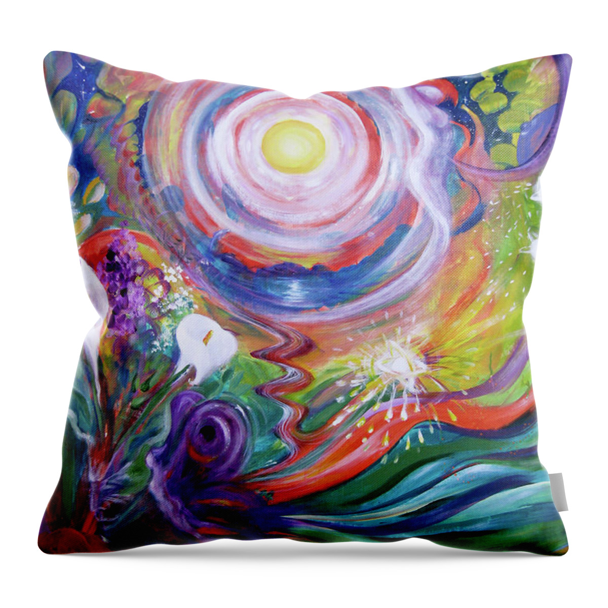 Masks Throw Pillow featuring the mixed media Lush Life by Sofanya White