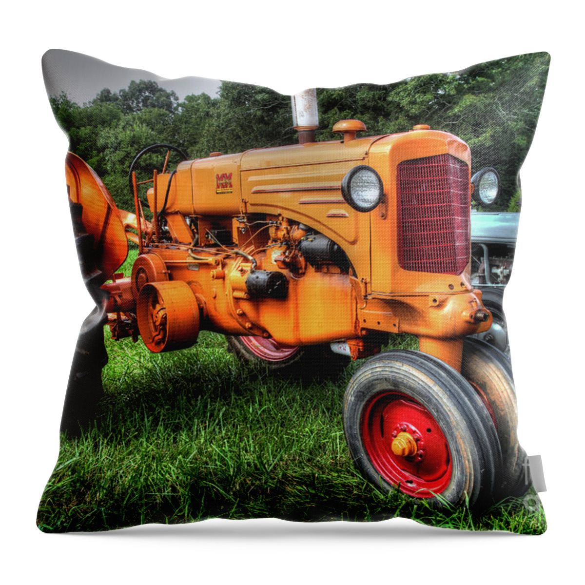 Tractor Throw Pillow featuring the photograph Minneapolis-Moline #1 by Mike Eingle
