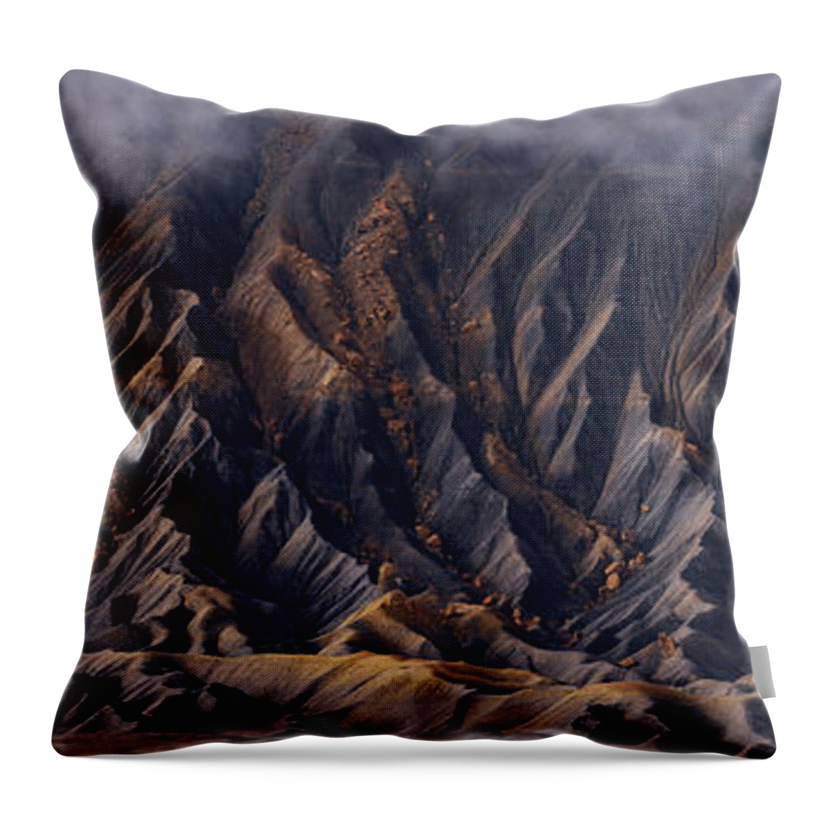 Factory Butte Throw Pillow featuring the photograph Mystic #2 by Dustin LeFevre