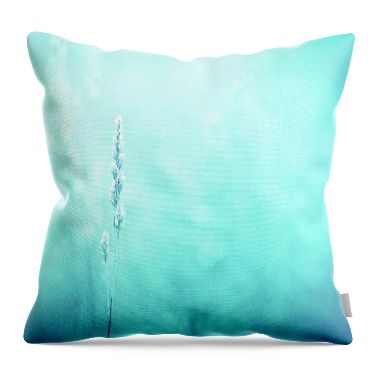 Cool Attitude Throw Pillow featuring the photograph Nature In Blue #1 by Jasmina007