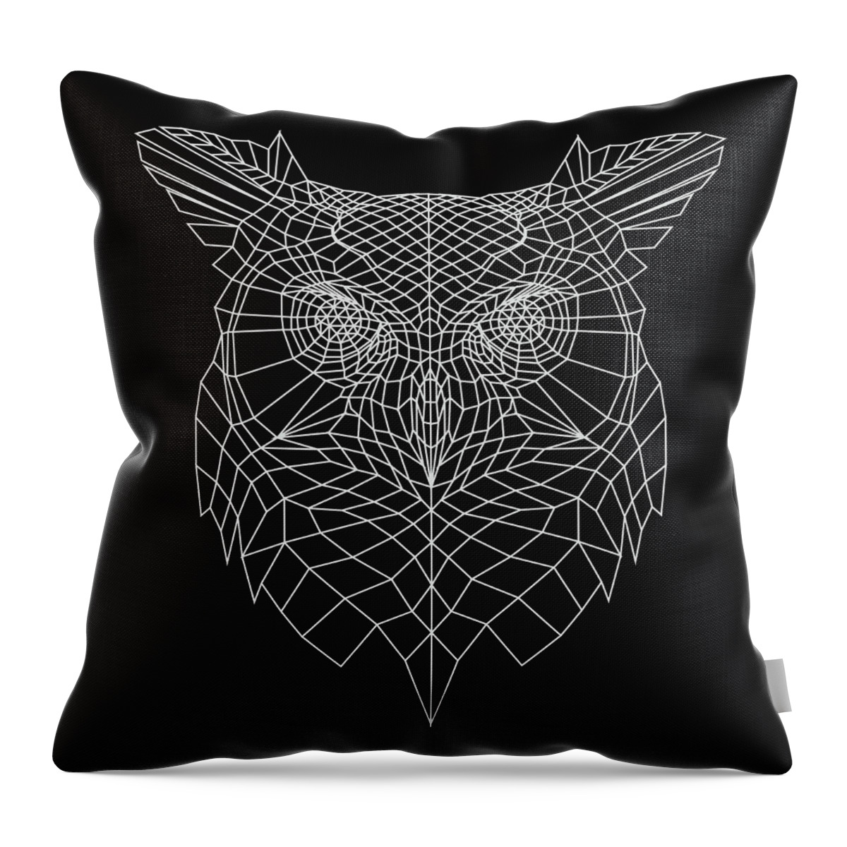 Owl Throw Pillow featuring the digital art Night Owl #1 by Naxart Studio