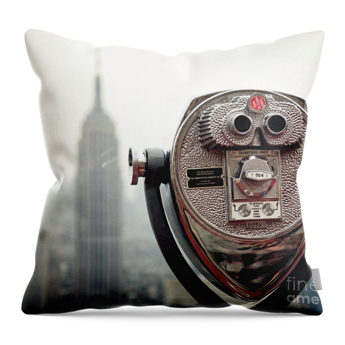 Empire State Building Throw Pillow featuring the photograph Observation #1 by RicharD Murphy