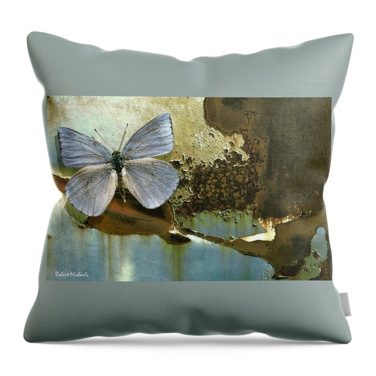 Butterfly Throw Pillow featuring the photograph Organic Butterfly #1 by Robert Michaels