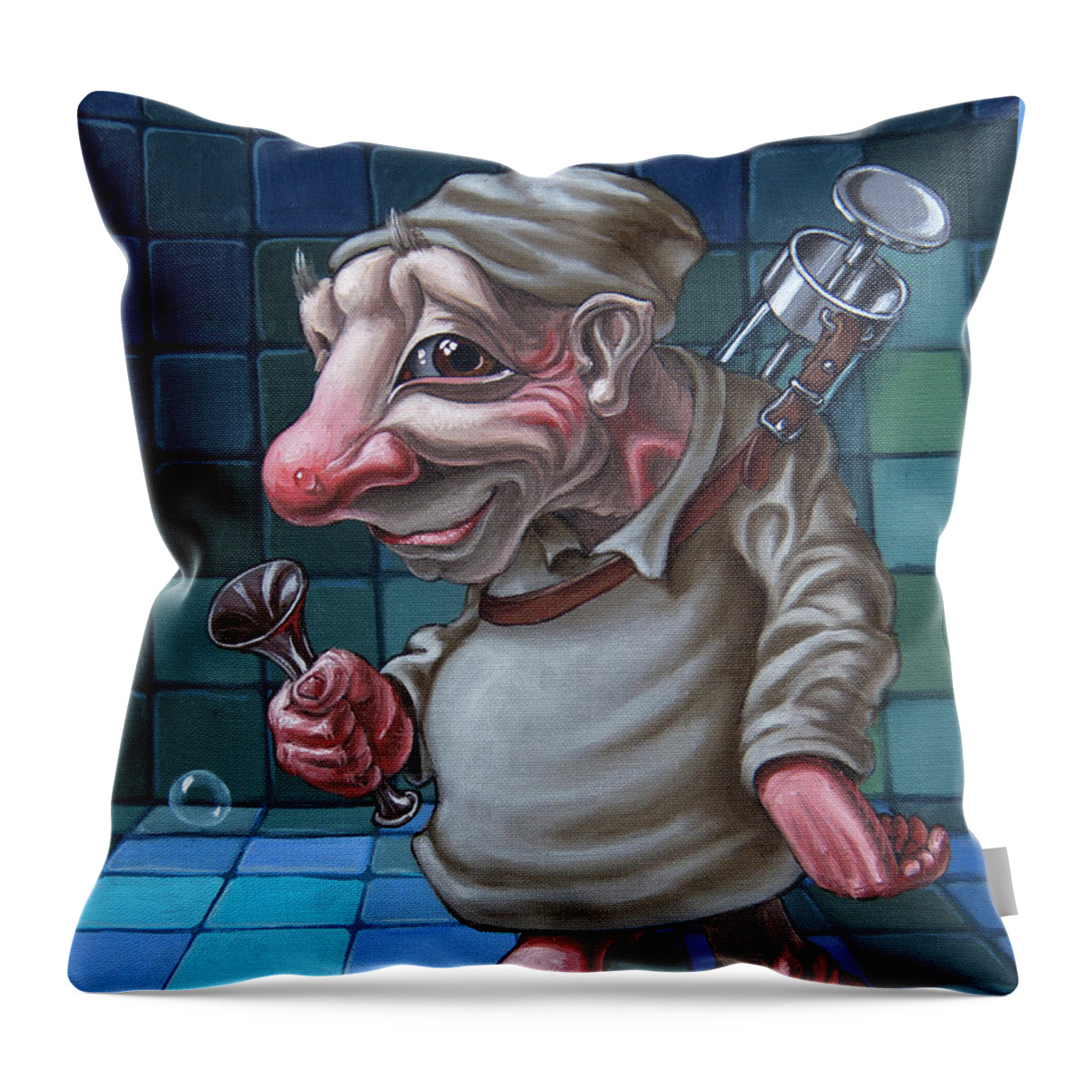 Painting Throw Pillow featuring the painting Paramedic #2 by Victor Molev
