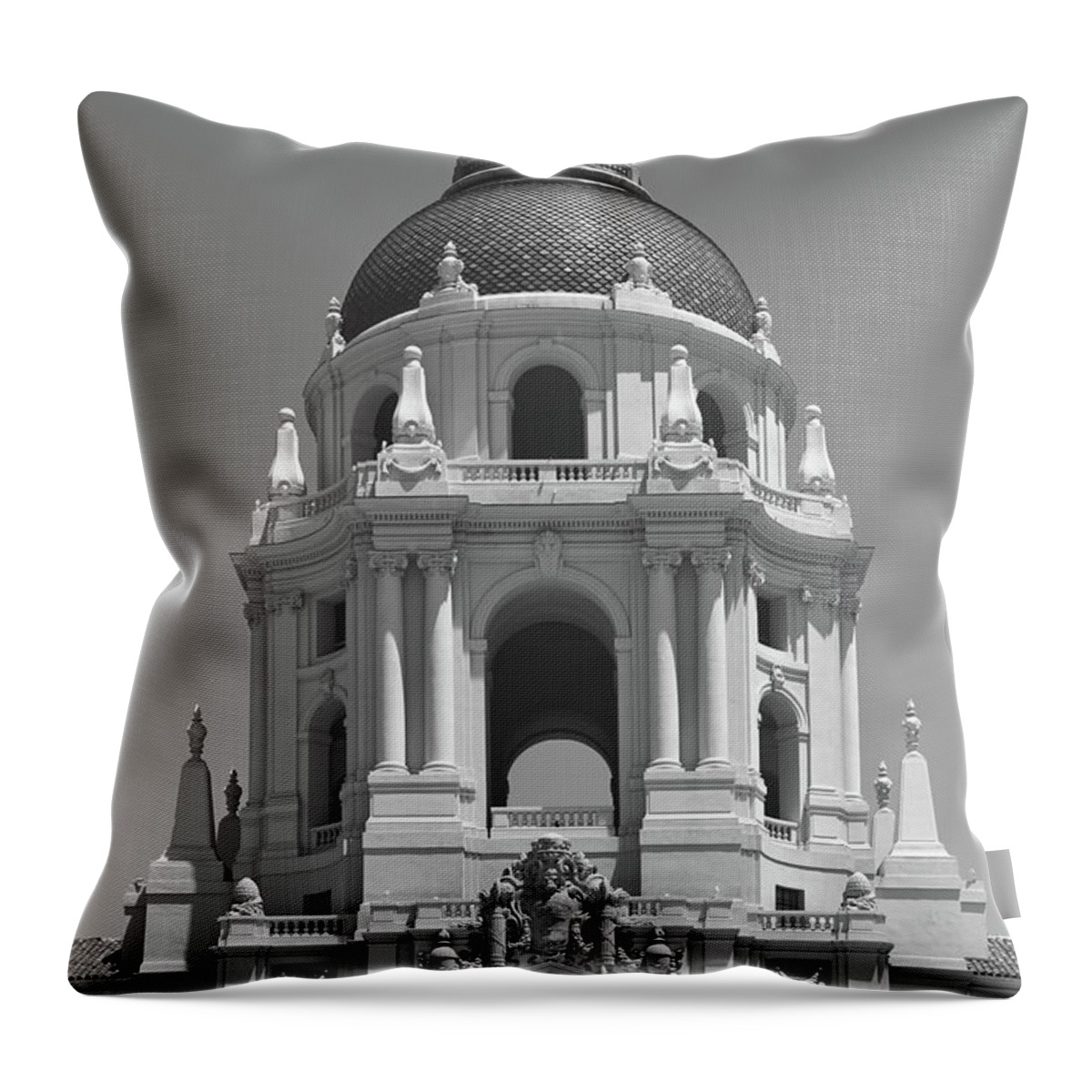 Pasadena Throw Pillow featuring the photograph Pasadena City Hall #1 by Mountain Dreams
