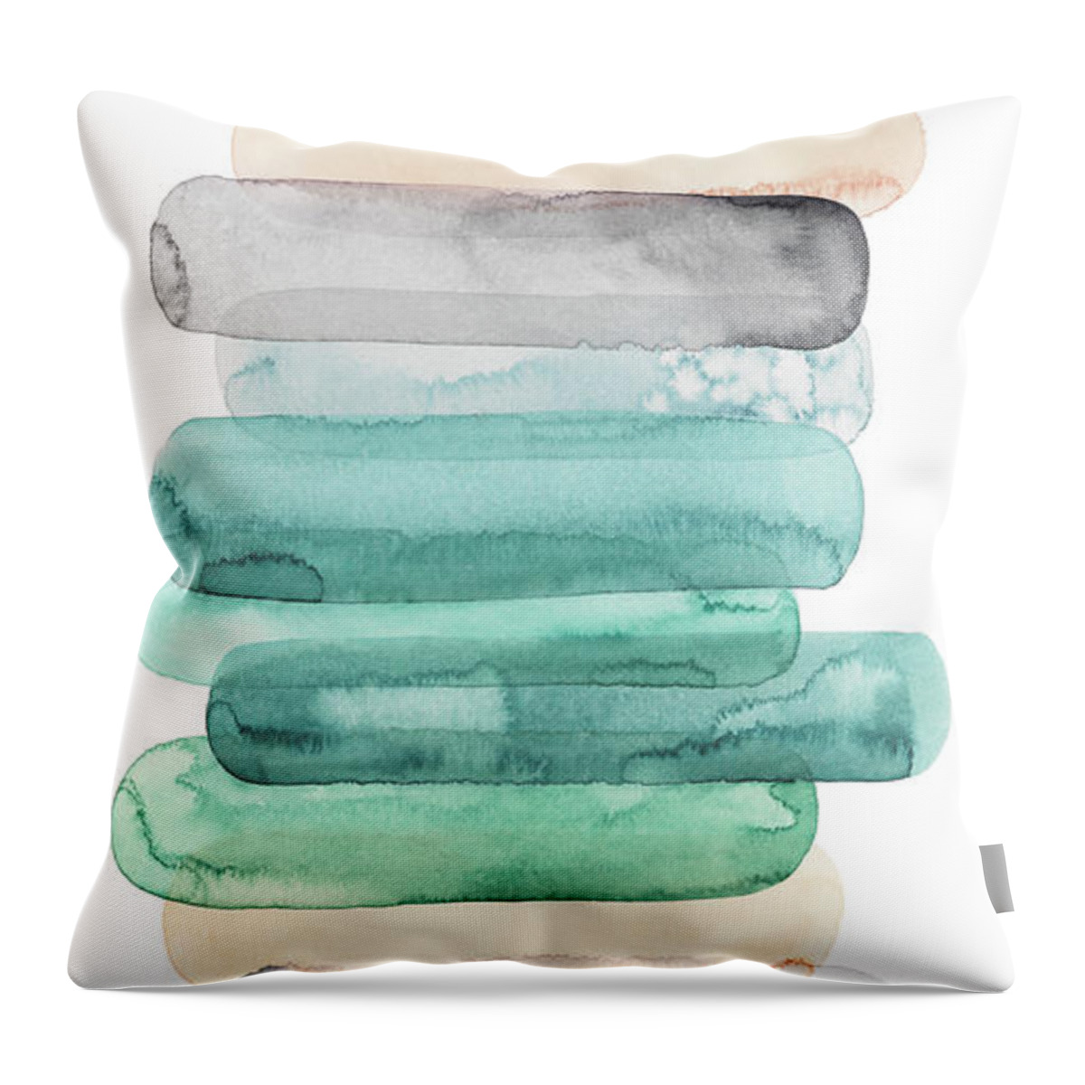 Abstract Throw Pillow featuring the painting Pastel Matchsticks I #1 by Grace Popp