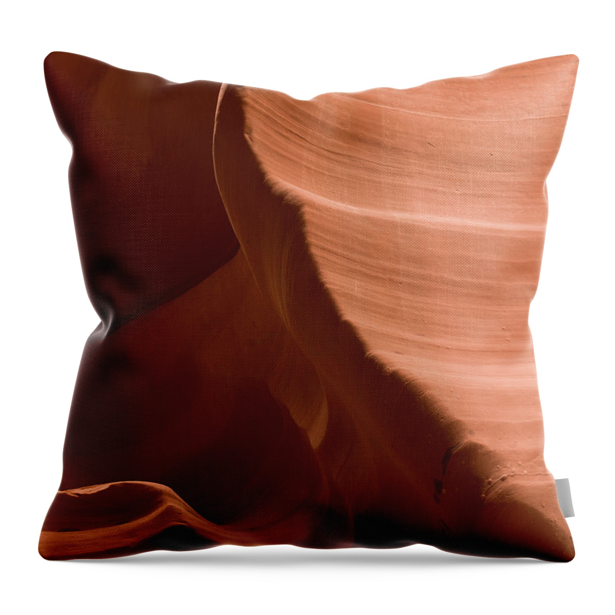 Antelope Canyon Throw Pillow featuring the photograph Patterns In The Smooth Sandstone #1 by Keith Levit / Design Pics