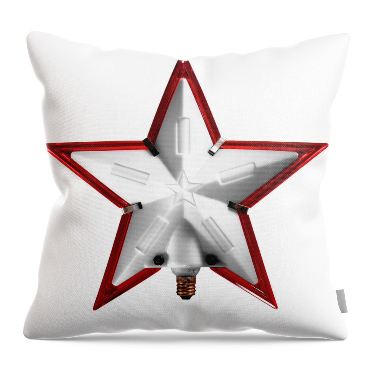 Campy Throw Pillow featuring the drawing Plastic Star Christmas Tree Topper #1 by CSA Images
