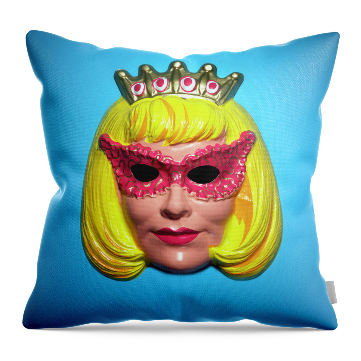 Adult Throw Pillow featuring the drawing Princess Mask #1 by CSA Images