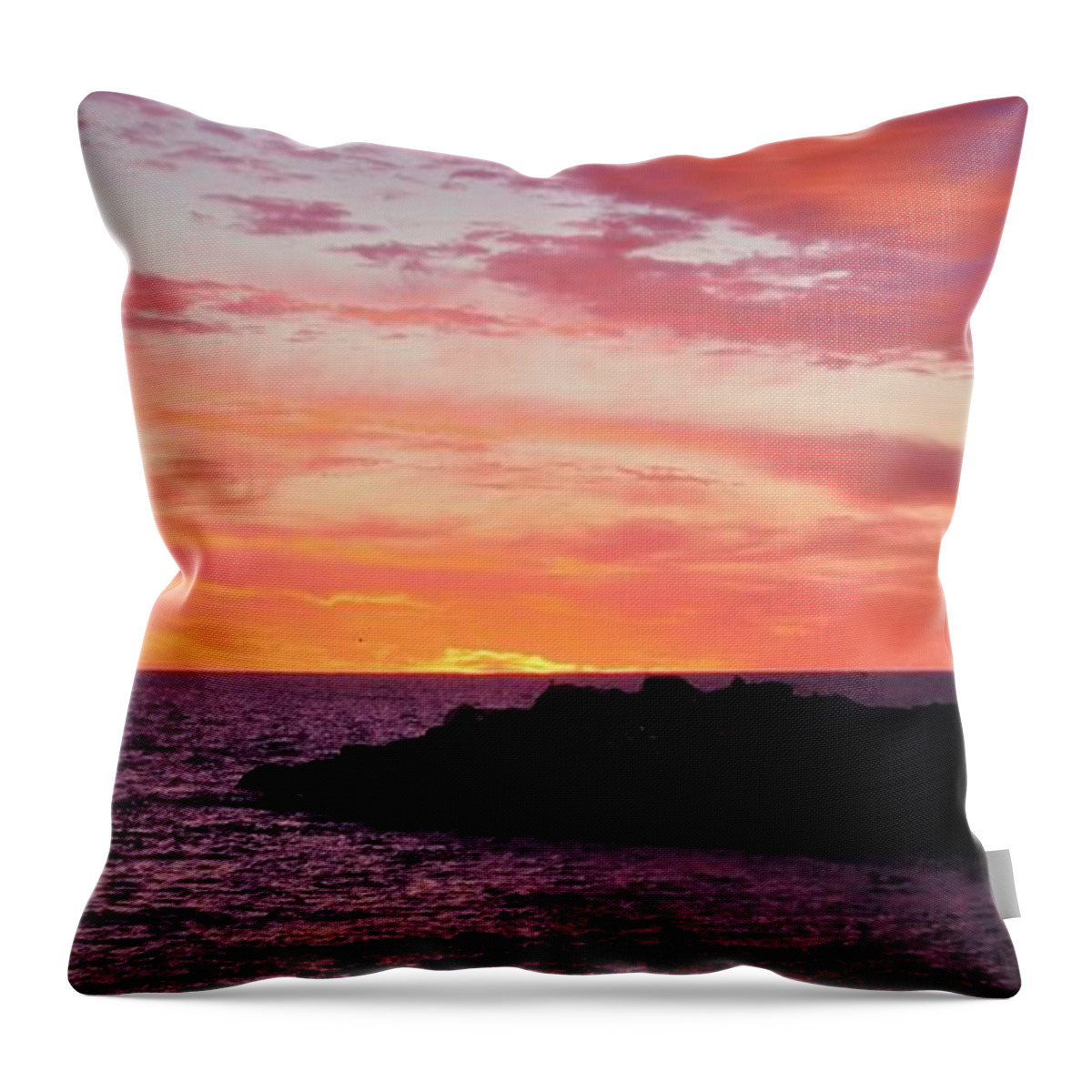 - Purple Sunrise Throw Pillow featuring the photograph - Purple Sunrise #1 by THERESA Nye