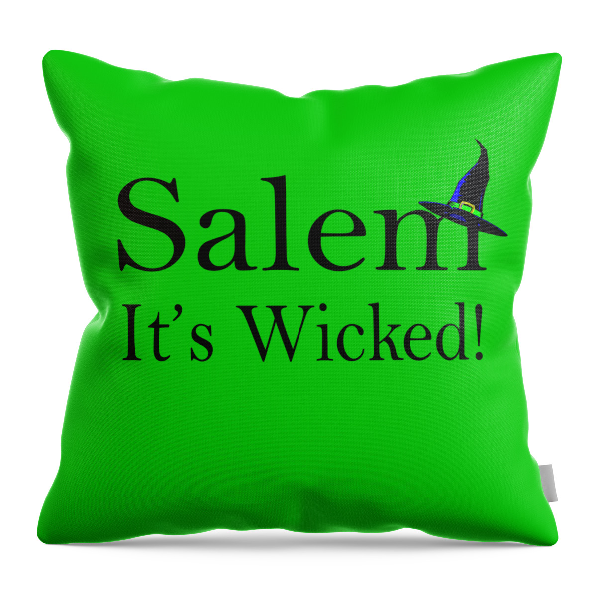 Autumn Throw Pillow featuring the digital art Salem It's Wicked Fun by Jeff Folger