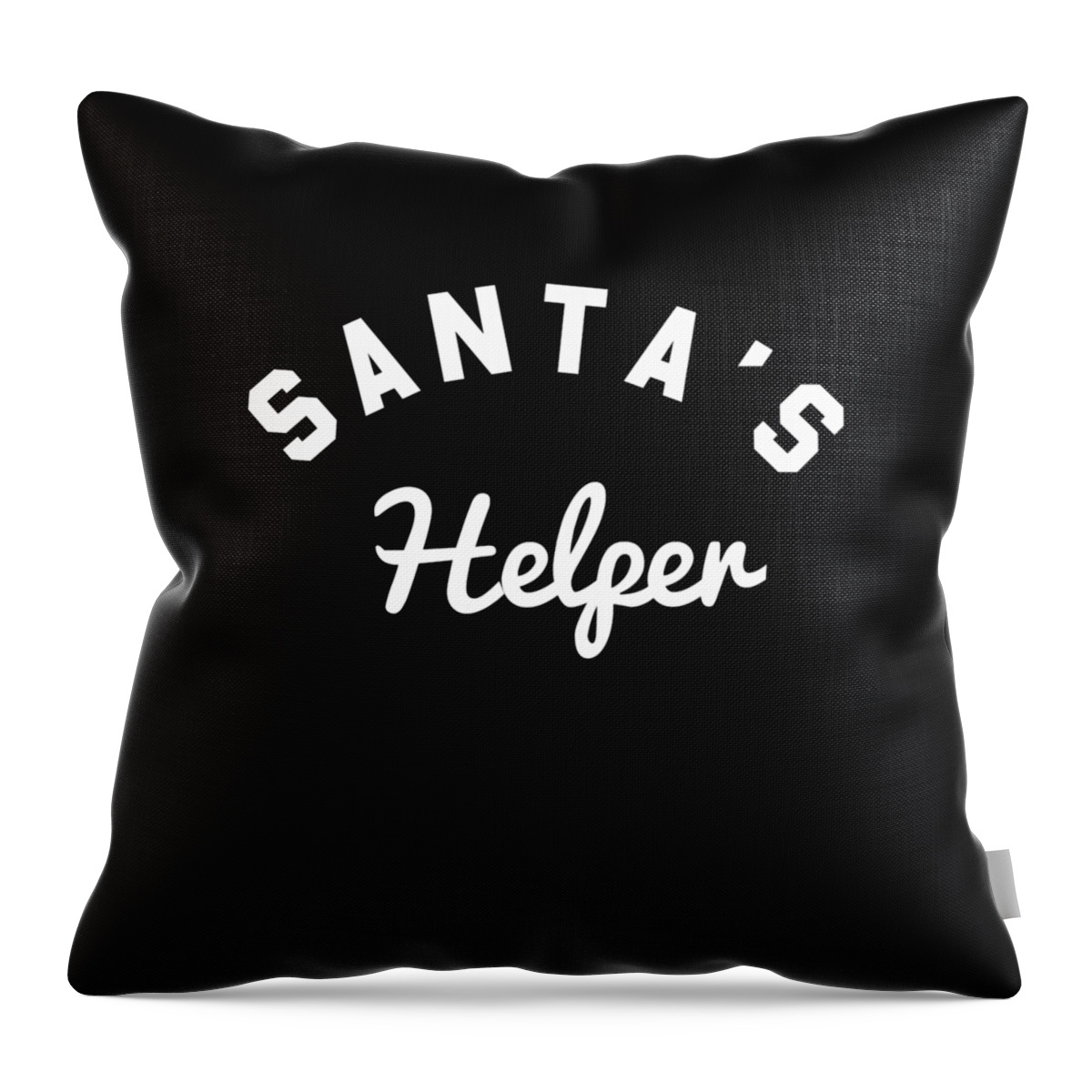 Helper Throw Pillow featuring the digital art Santas Helper #1 by Flippin Sweet Gear