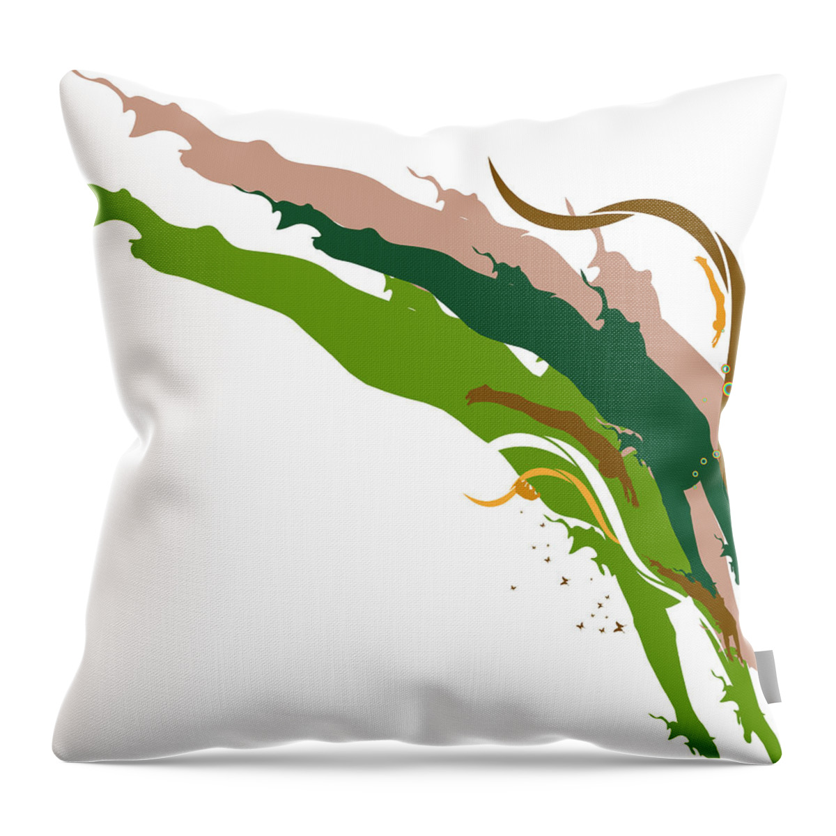 Diving Into Water Throw Pillow featuring the digital art Sculpture,moulding Art #1 by Best View Stock