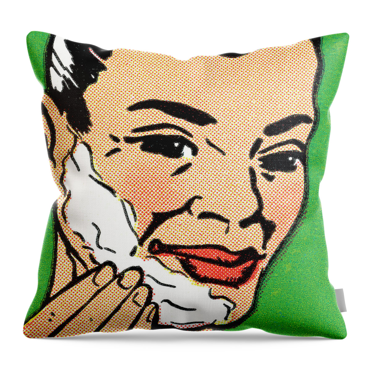 Adult Throw Pillow featuring the drawing Shaving #1 by CSA Images