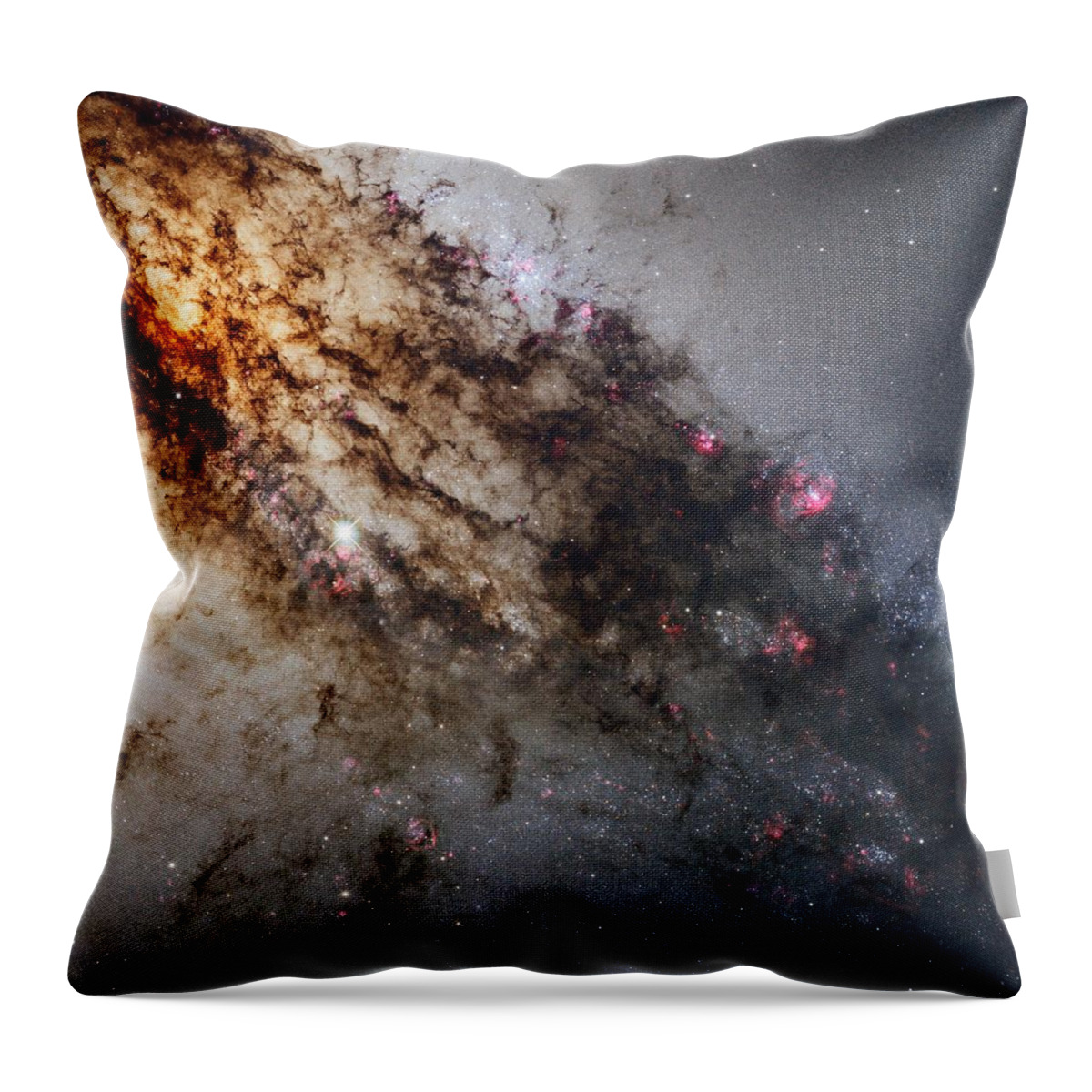 Science Throw Pillow featuring the painting Spectacular Hubble view of Centaurus A #1 by Celestial Images