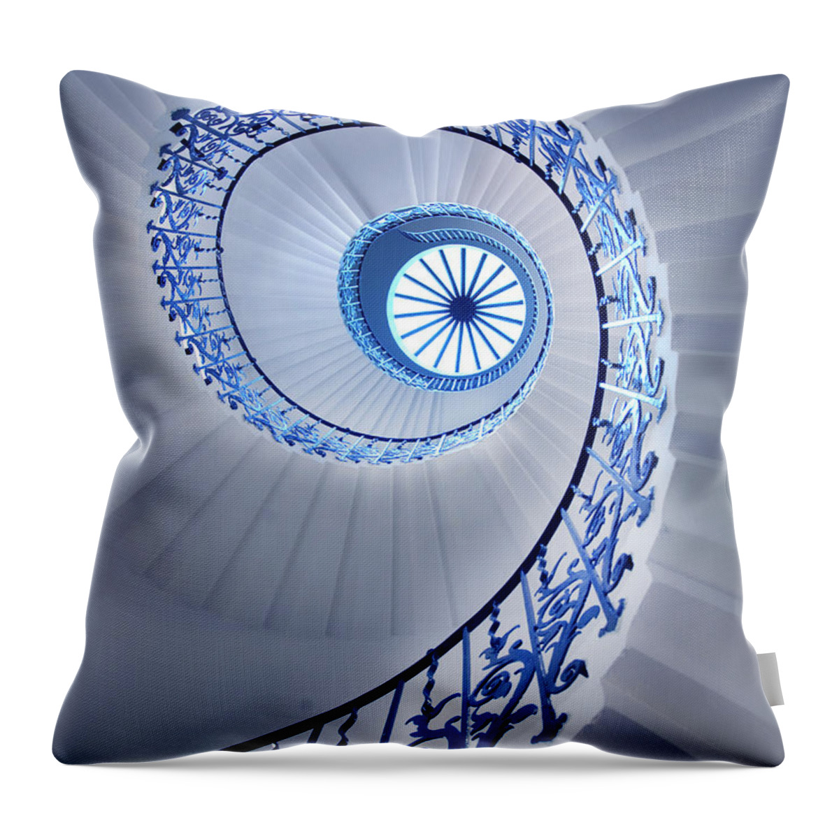 Elegance Throw Pillow featuring the photograph Spiral Staircase #1 by Grant Faint