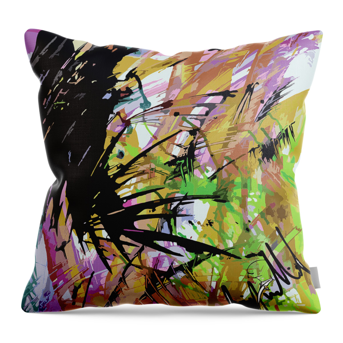  Throw Pillow featuring the digital art Spot #1 by Jimmy Williams
