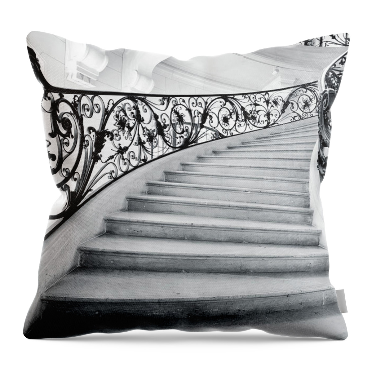 Steps Throw Pillow featuring the photograph Staircase In Paris #1 by Nikada