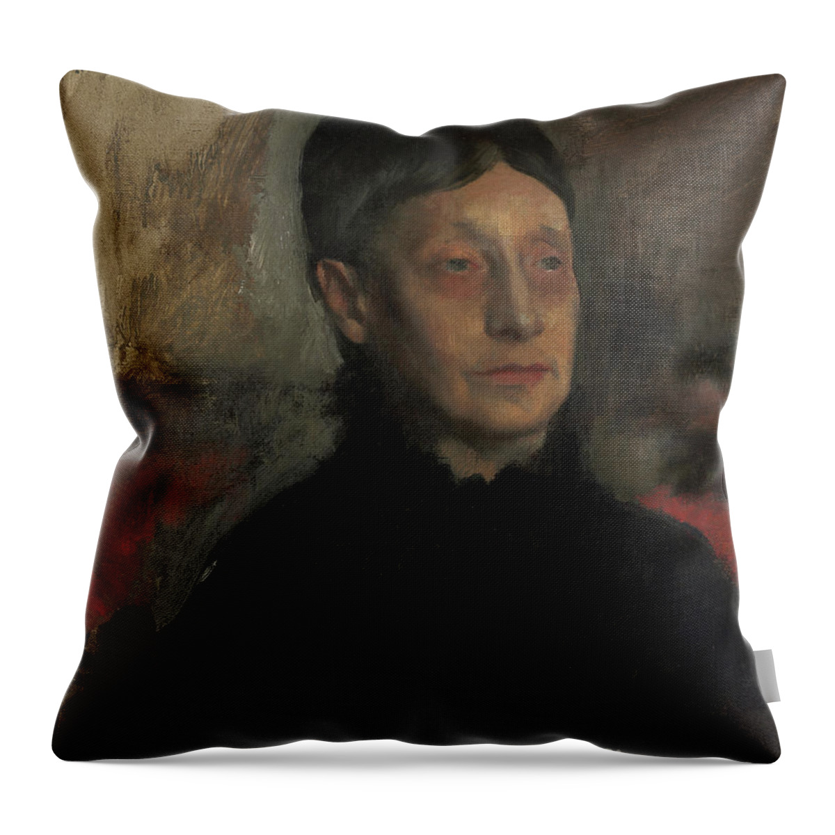 Degas Throw Pillow featuring the painting Stefanina Primicile Carafa, Marchioness Of Cicerale And Duchess Of Montejasi by Edgar Degas