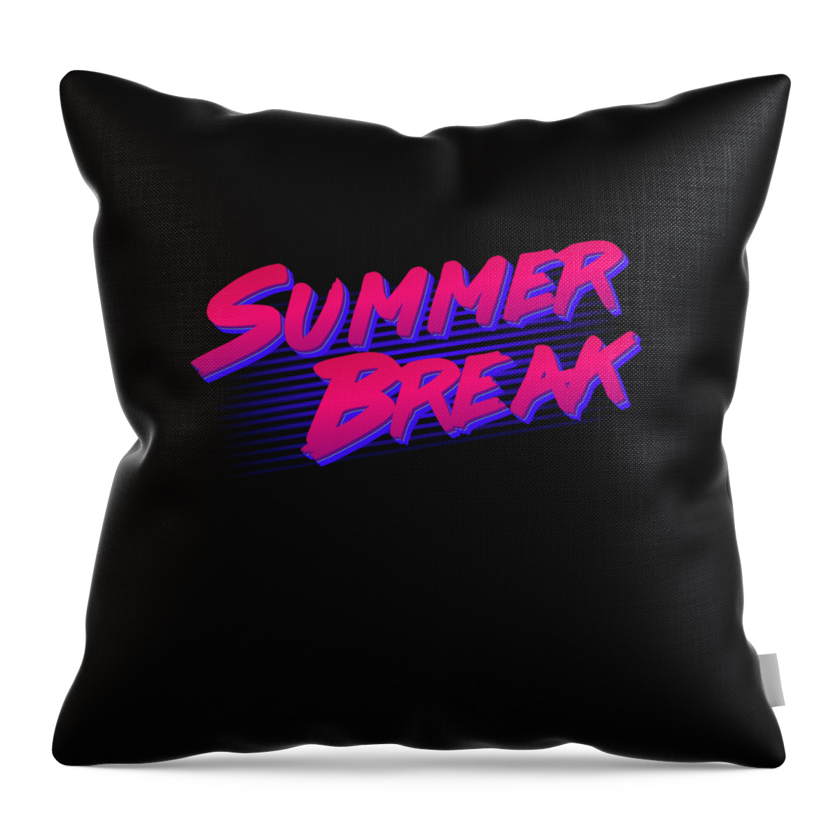 Cool Throw Pillow featuring the digital art Summer Break Retro #1 by Flippin Sweet Gear