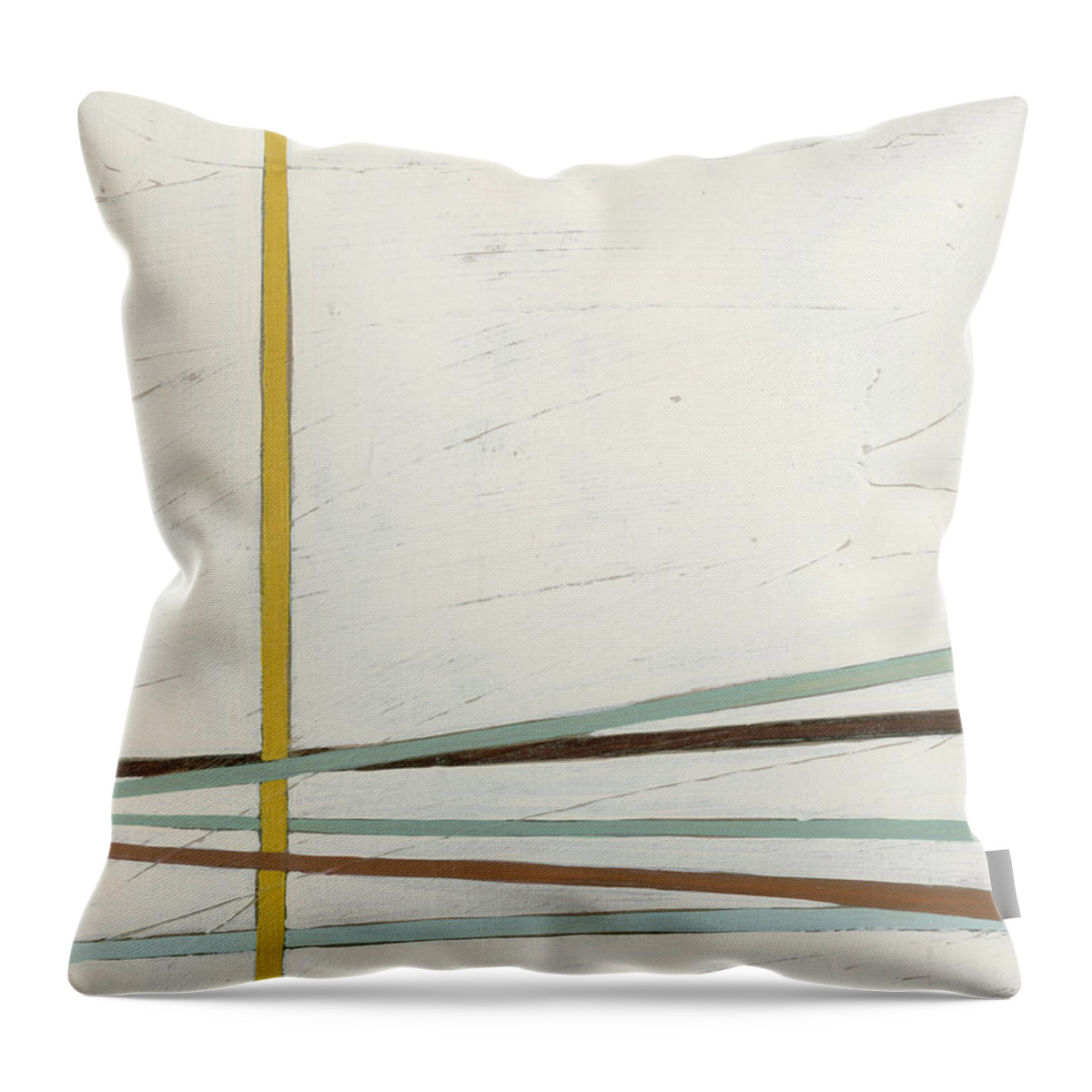 Abstract Throw Pillow featuring the painting Tangle I #1 by June Erica Vess