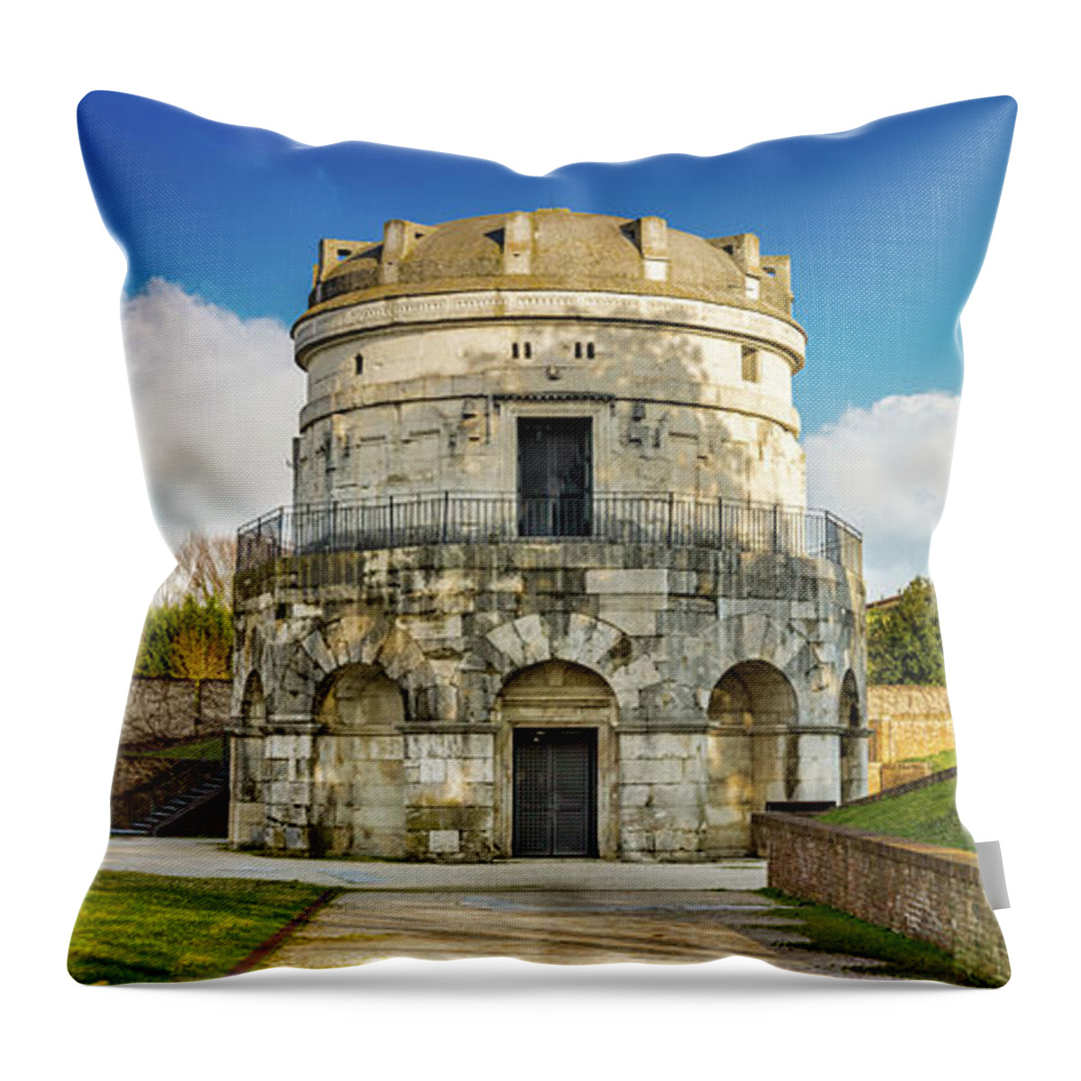 Italy Throw Pillow featuring the photograph The Mausoleum of Theoderic #1 by Vivida Photo PC