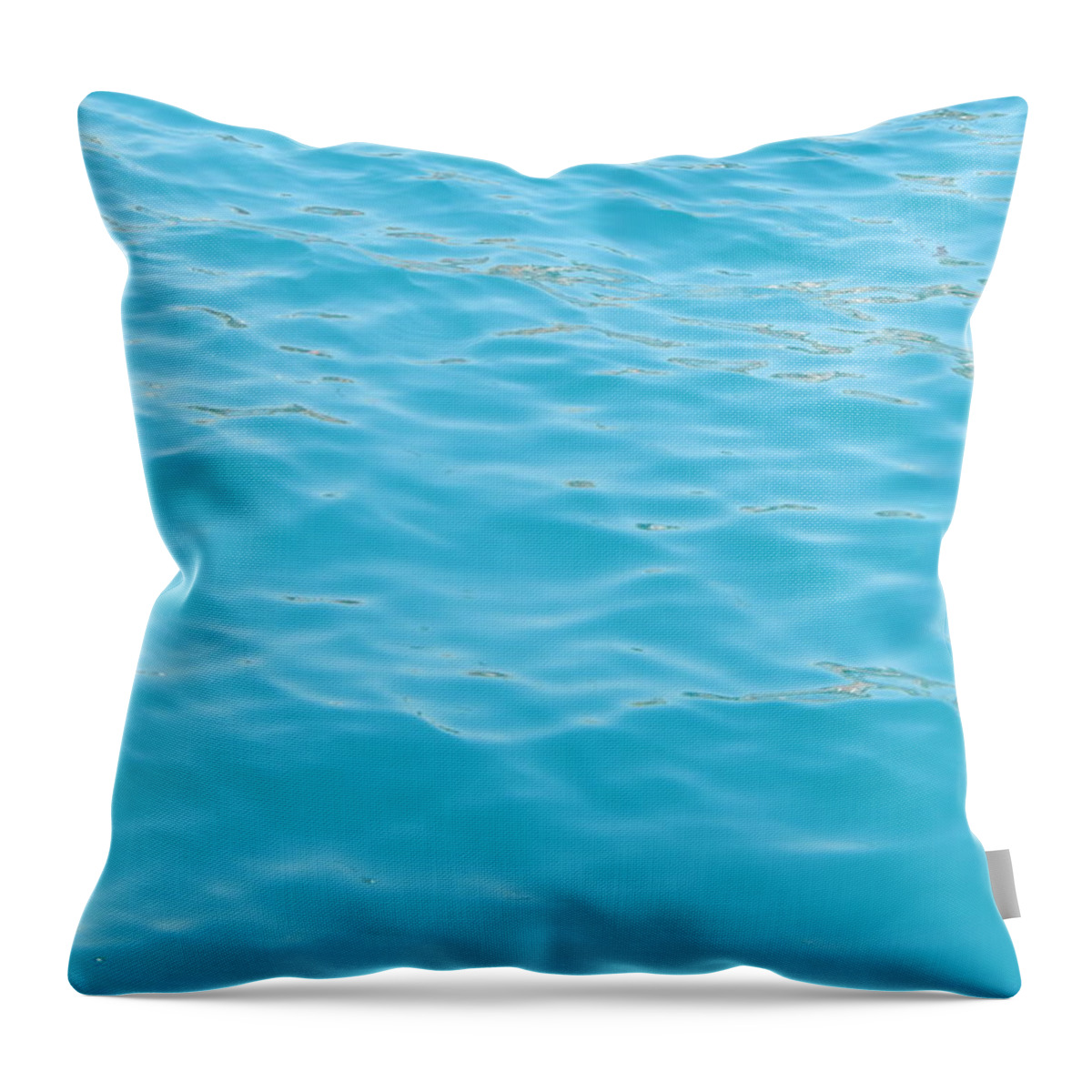 Sea Throw Pillow featuring the photograph The texture of the Aegean Sea water #1 by Oleg Prokopenko