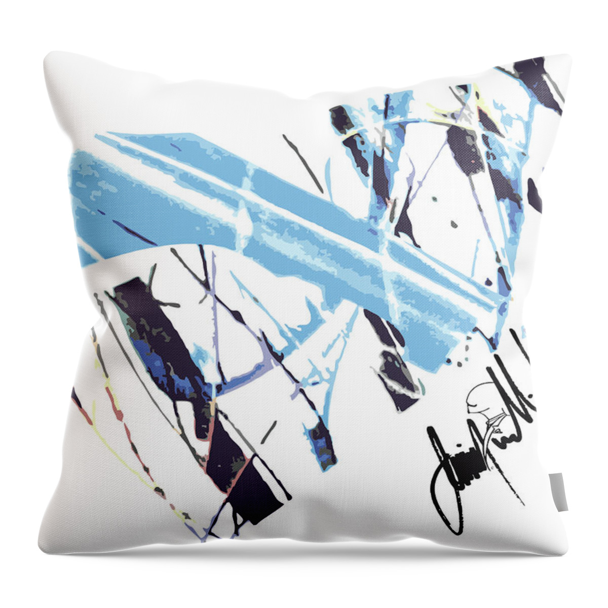  Throw Pillow featuring the digital art tri #1 by Jimmy Williams