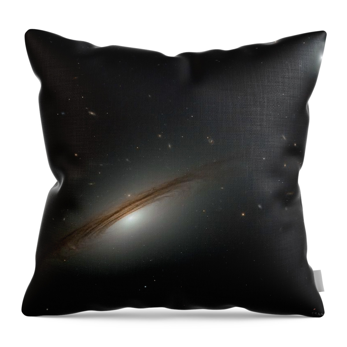 Background Throw Pillow featuring the painting UGC 12591 The Fastest Rotating Galaxy Known #1 by Celestial Images