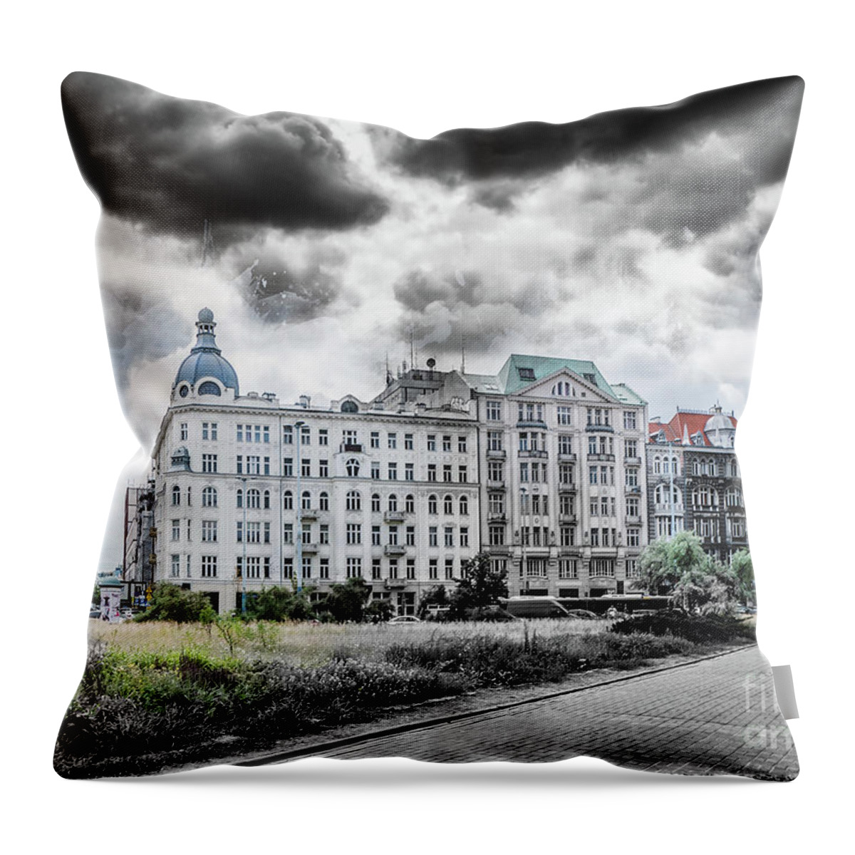Warsaw Throw Pillow featuring the photograph Warsaw art 2 #1 by Justyna Jaszke JBJart