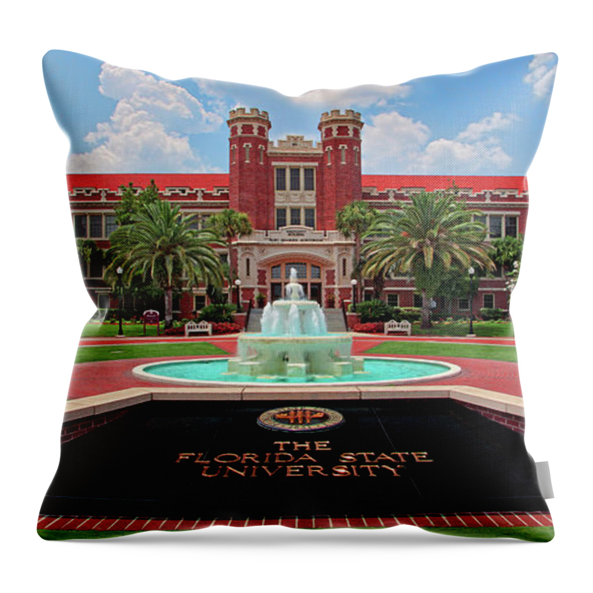 Florida State University Westcott Building Throw Pillow featuring the photograph Westcott by John Douglas