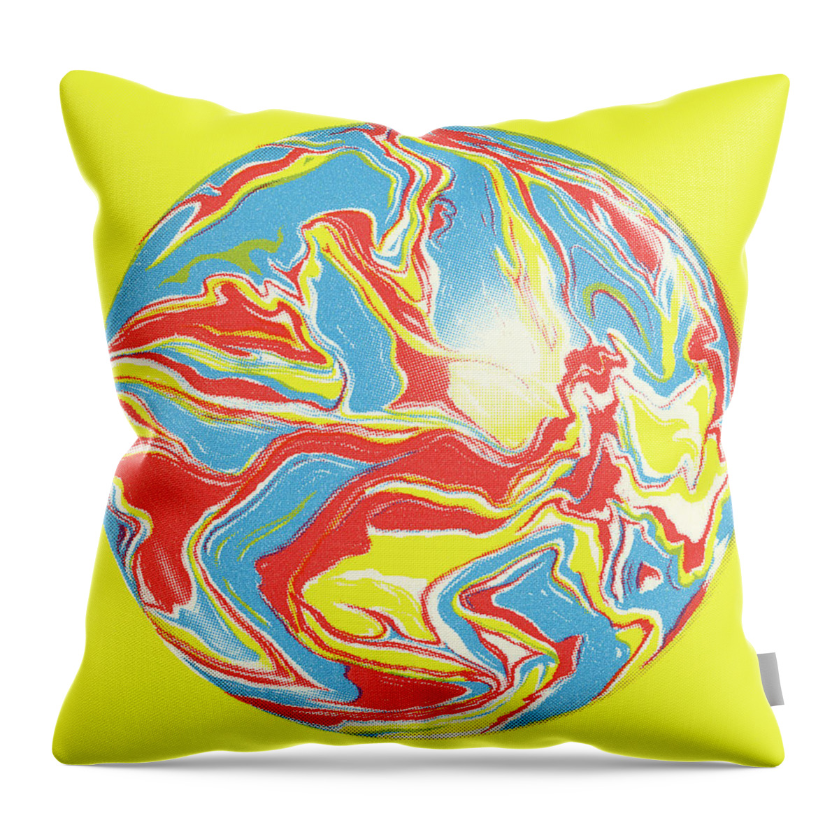 Ball Throw Pillow featuring the drawing Ball #10 by CSA Images