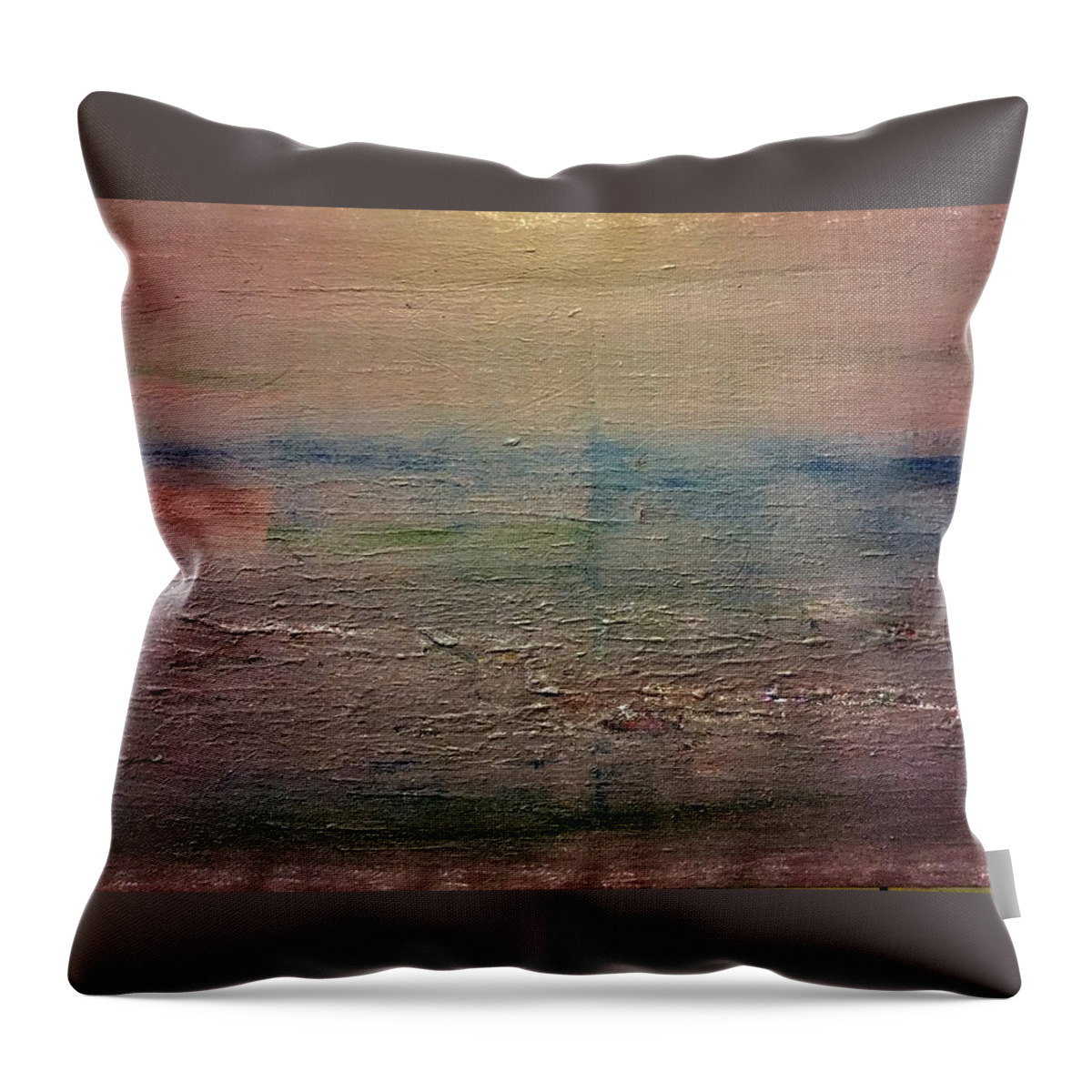  Throw Pillow featuring the painting Summer Haze by Greg Powell