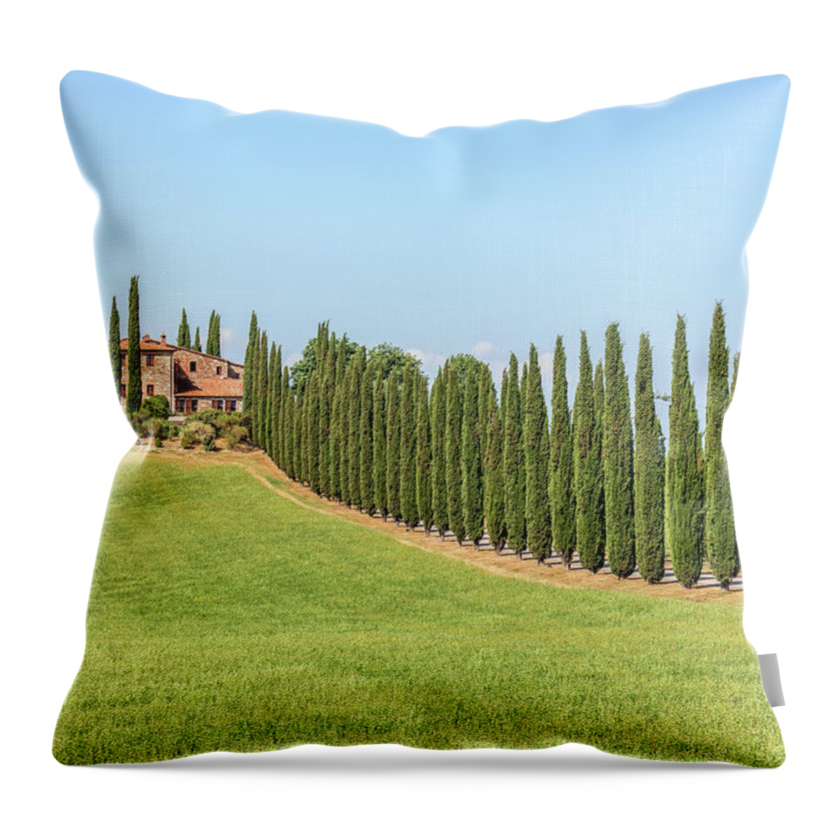 Podere Throw Pillow featuring the photograph San Quirico, Tuscany - Italy #10 by Joana Kruse
