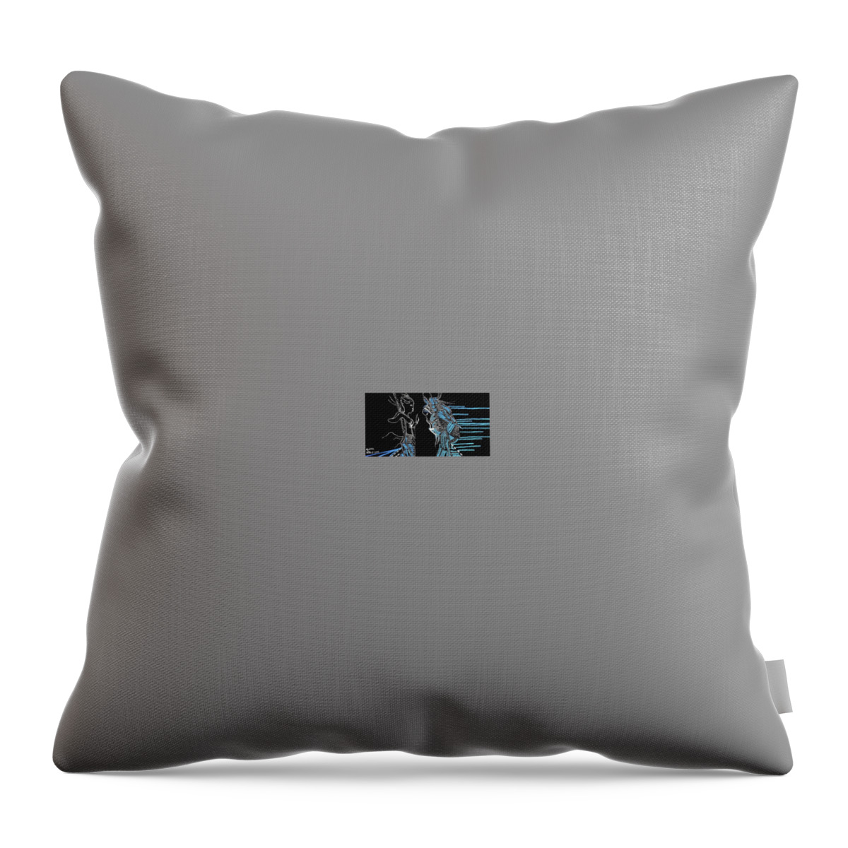Jesus Throw Pillow featuring the painting The Annunciation #107 by Gloria Ssali