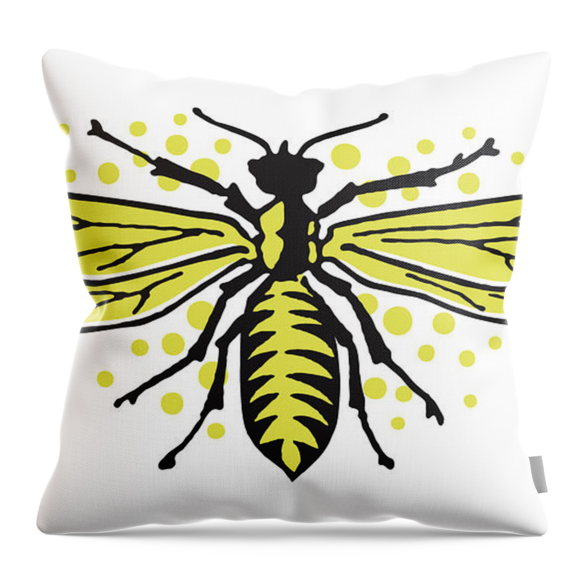 Animal Throw Pillow featuring the drawing Bee #12 by CSA Images