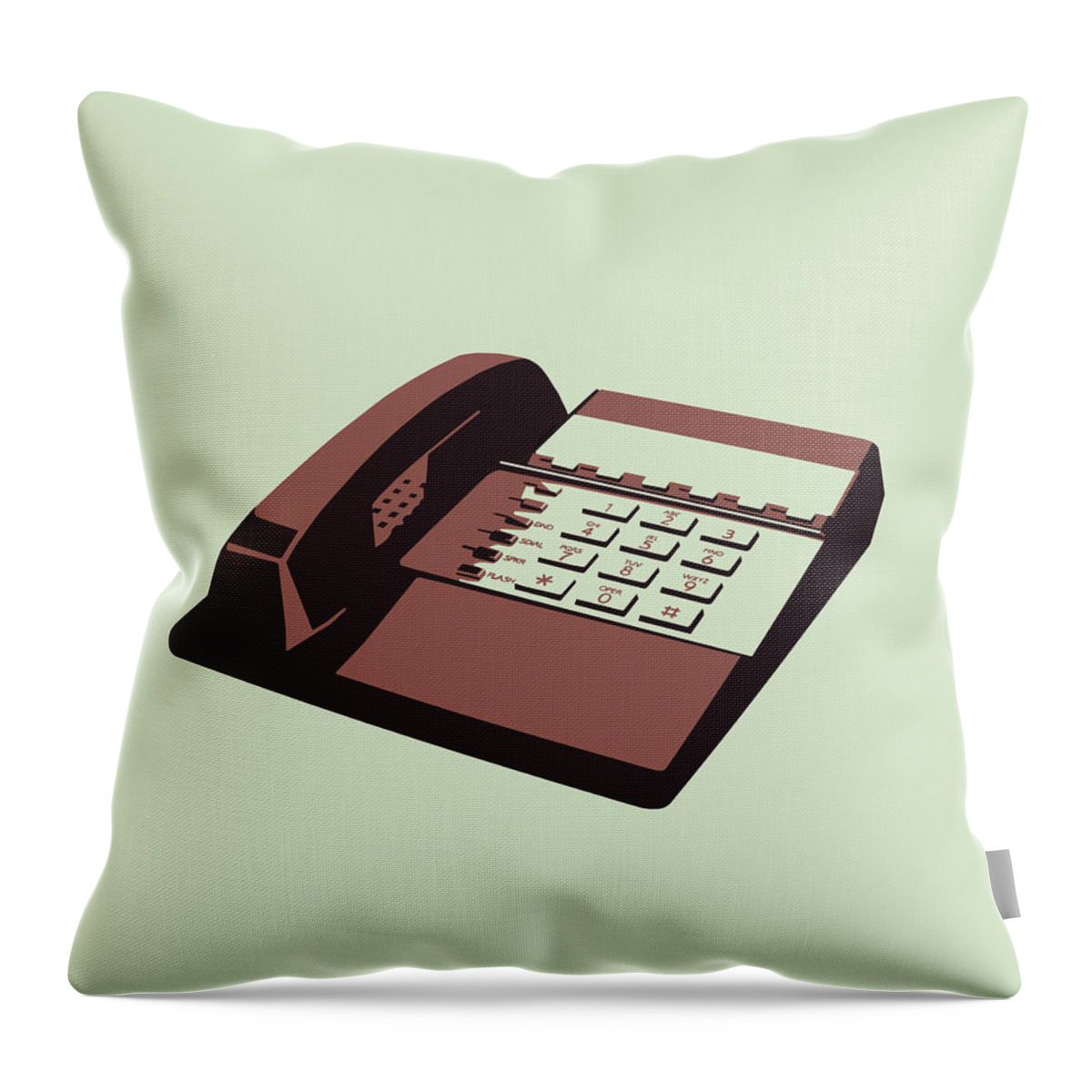 Business Throw Pillow featuring the drawing Telephone #12 by CSA Images
