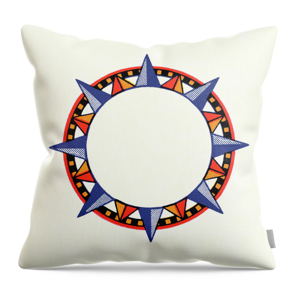Campy Throw Pillow featuring the drawing Star #120 by CSA Images