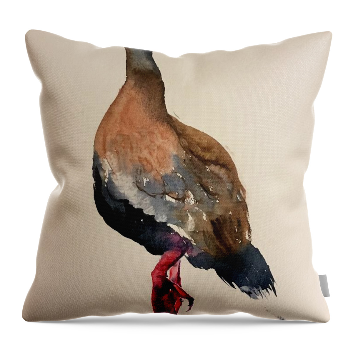 1252019 Throw Pillow featuring the painting 1252019 by Han in Huang wong