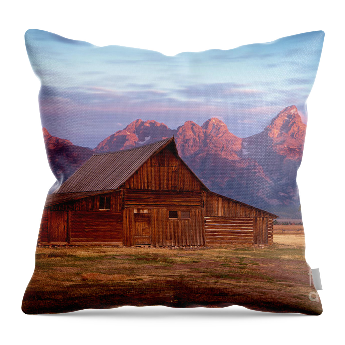 Moulton Throw Pillow featuring the photograph 1486 Moulton Barn by Steve Sturgill