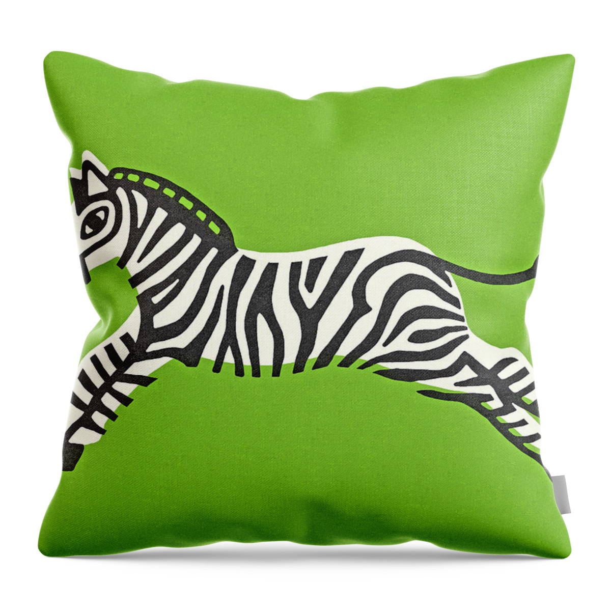 Animal Throw Pillow featuring the drawing Zebra #15 by CSA Images