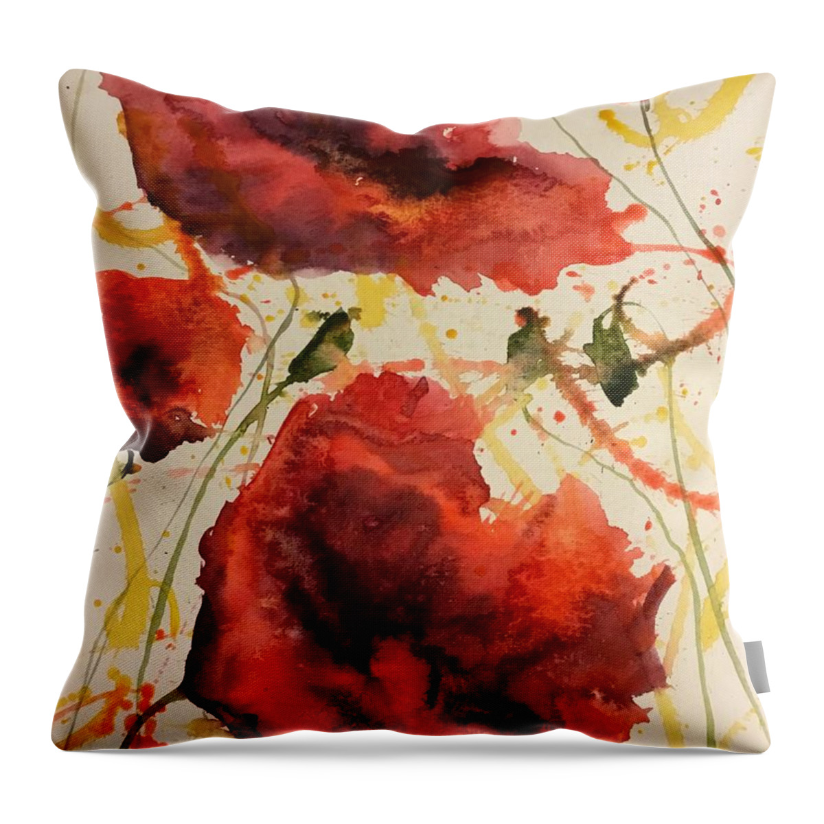 1502019 Throw Pillow featuring the painting 1502019 by Han in Huang wong