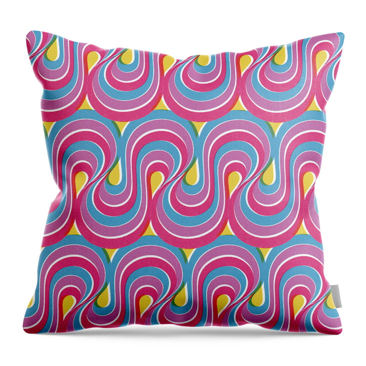 Abstract Throw Pillow featuring the drawing Abstract pattern #154 by CSA Images