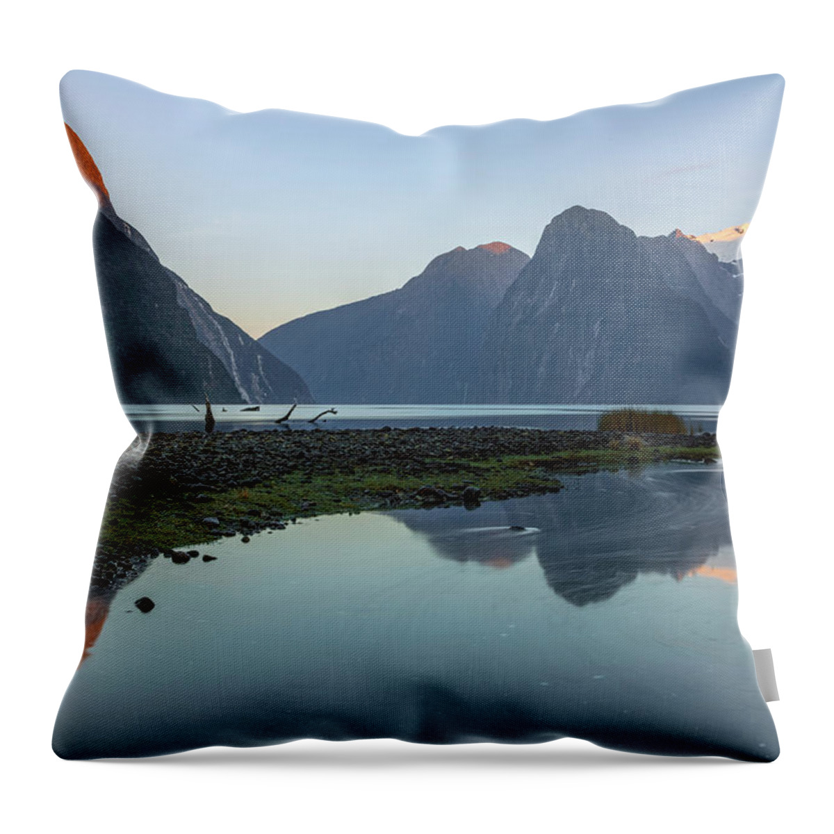 Milford Sound Throw Pillow featuring the photograph Milford Sound - New Zealand #18 by Joana Kruse