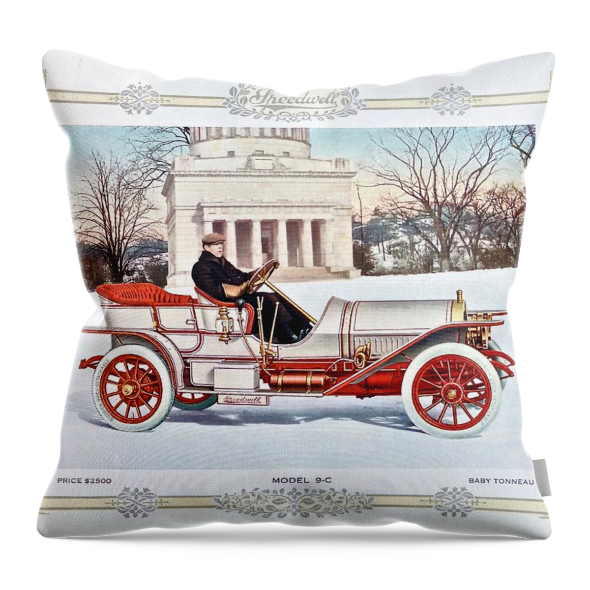 Speedwell Cars Throw Pillow featuring the photograph 1912 Speedwell Model 9-C by Ira Shander