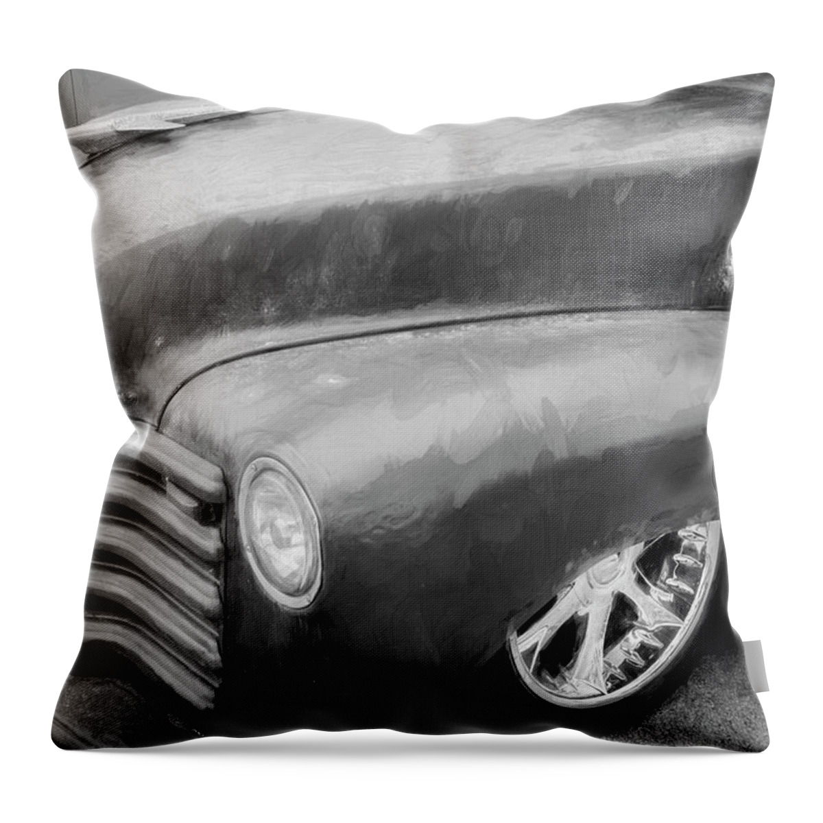 1948 Chevrolet 3100 Pick Up Truck Throw Pillow featuring the photograph 1948 Chevy Pick up Truck Rat Rod by Rich Franco
